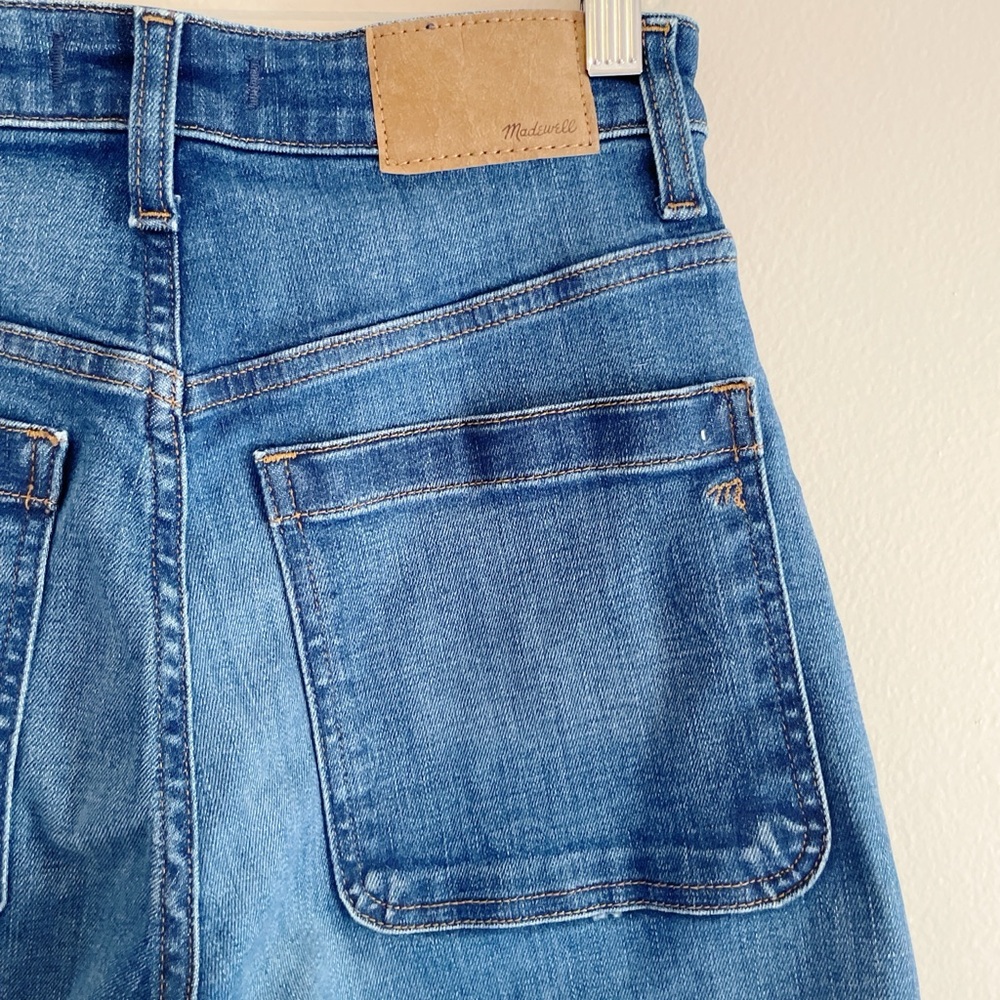 Madewell, curvy Emmett wide leg dark stretch jeans size 26 - Picture 2 of 10